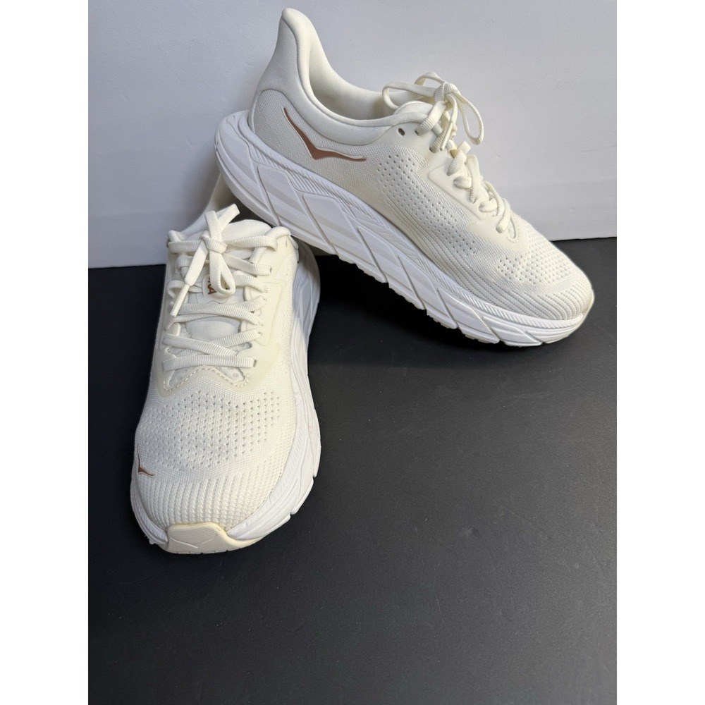 Hoka One One Arahi 7 Women's Running White Rose Gold 1147851 BSG Size 8B